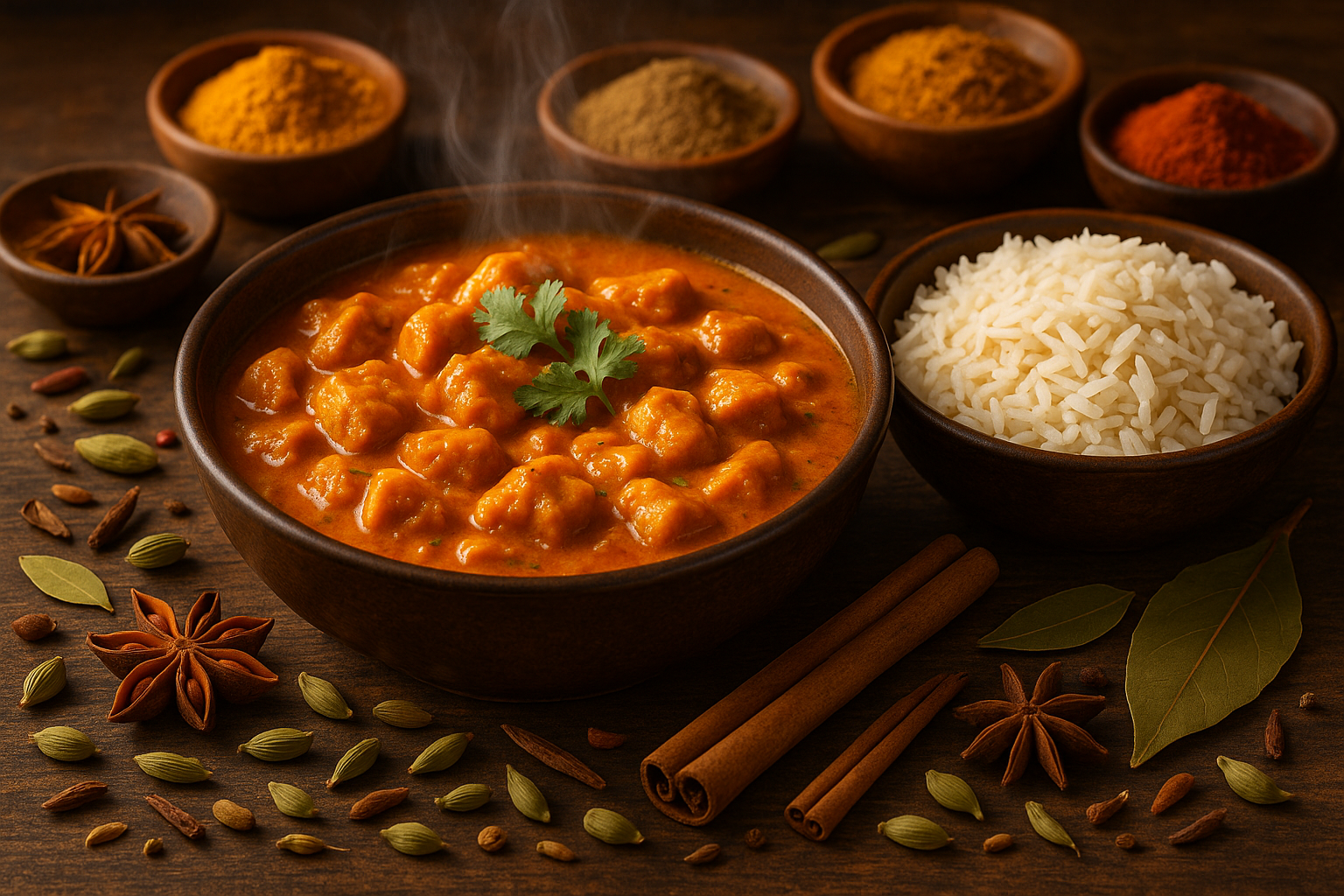 curry meal made with spices